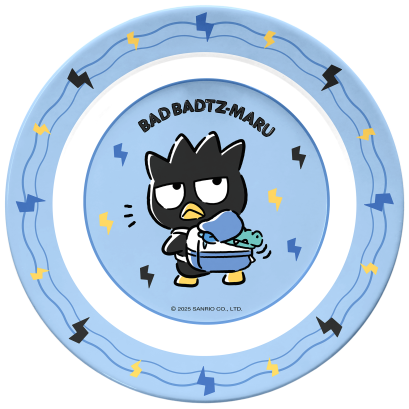 จานเมลามีนทรงลึก Bad Badtz-Maru 7.7 นิ้ว สีฟ้า